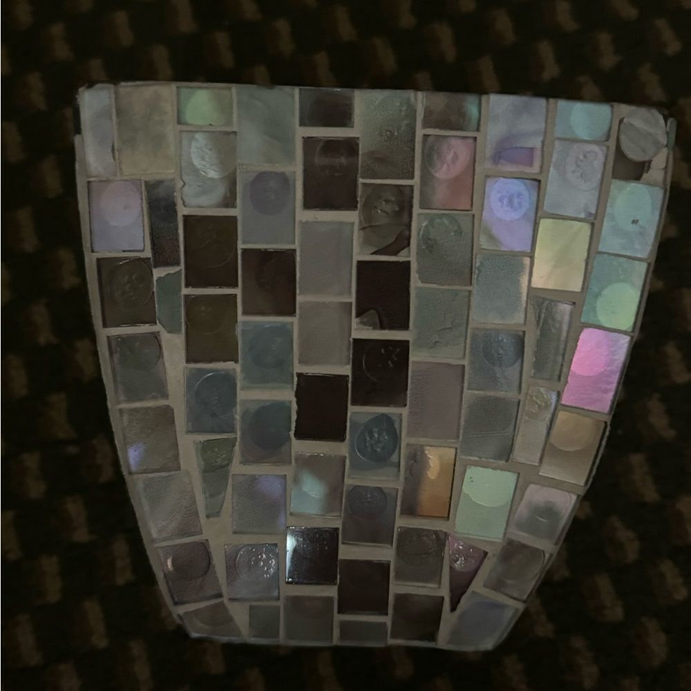 Glass Mosiac Candle Holder